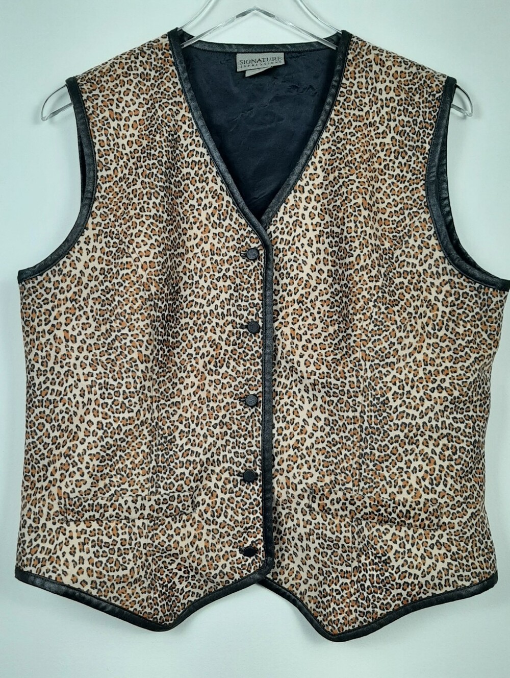 Signature Expressions Animal Print Lightweight Vest Size Large